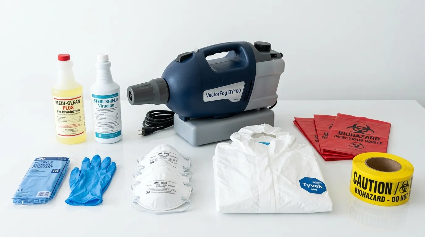 Professional biohazard remediation crew working in Waite Park